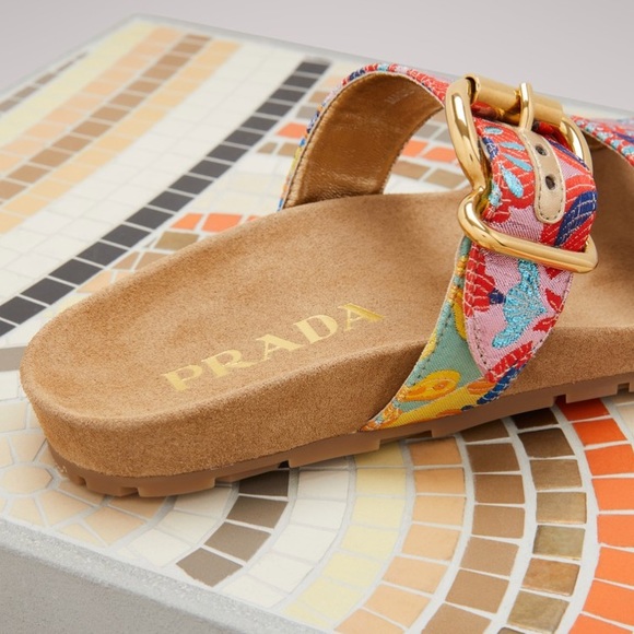 prada brocade sandals